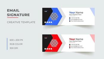 Creative and modern Email Signature Template Simple Design vector