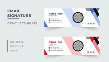 Creative and modern Email Signature Template Simple Design vector