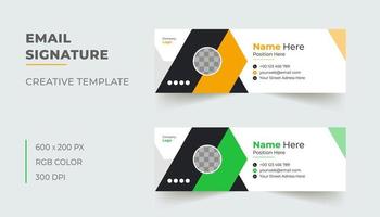 Creative and modern Email Signature Template Simple Design vector