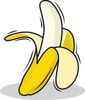 Peeled Yellow Banana vector