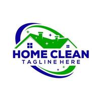 home clean service logo vector