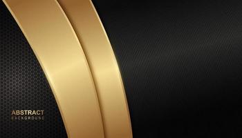 Gradient black pattern banner background with elegant light golden shape vector graphic dan web design