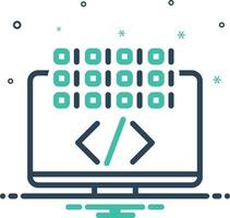 Mix icon for coding vector
