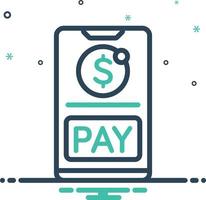 Mix icon for mobile payment vector