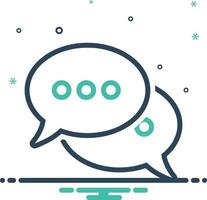 Mix icon for speech bubbles vector