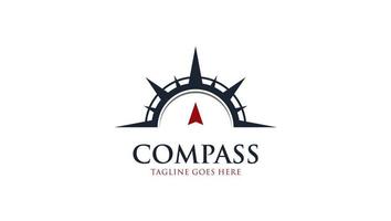 compass navigation logo company name vector