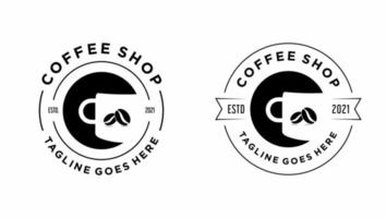 design logo coffe shop company name vector