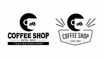 design logo coffe shop company name vector