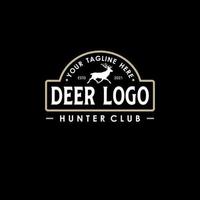 deer logo hunter. vintage logo illustration. vector