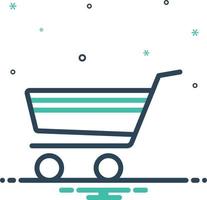 Mix icon for shopping cart vector