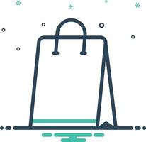 icono de mezcla para bolsa de compras vector