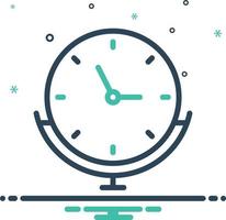 Mix icon for clock vector