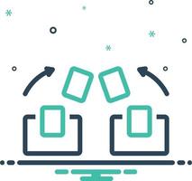 Mix icon for files exchange vector