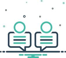 Mix icon for business dialog vector