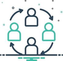 Mix icon for teamwork vector