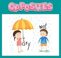 Opposite English words for kids vector