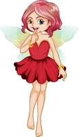 Beautiful fairy girl cartoon character vector