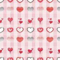 Seamless different heart pattern vector