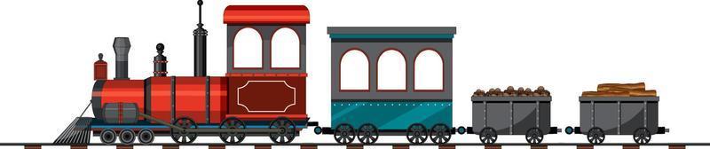 Steam locomotive train vintage style vector