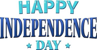 Font design with word Happy Independence day vector