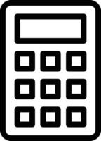 ilustración de vector de calculadora en un fondo. símbolos de calidad premium. iconos vectoriales para concepto y diseño gráfico.