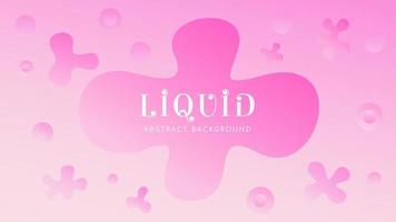 Beautiful Abstract Liquid Background with Editable Text Style, Sweet Pink and White Color Gradient vector