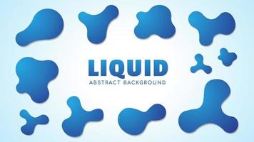 Abstract Liquid Background Design with Editable Text Style Effect. Blue Water Color Gradient vector