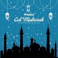 Vector design of Eid Al-Fitr Muslim Logo, wallpapers, backgrounds