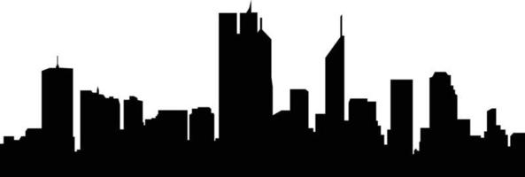 Perth City Skyline Silhouette vector