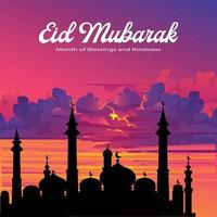 Vector design of Eid Al-Fitr Muslim Logo, wallpapers, backgrounds