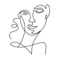 Minimalist Woman Face Illustration vector