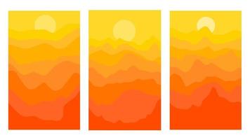 set of backgrounds, mountain landscape abstract backgrounds vector