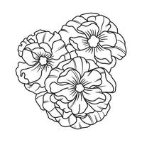 Line Detail Flowers vector