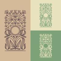 Botanical Logo Illustration For Beauty, Natural, Plants, other Organic Brands. vector