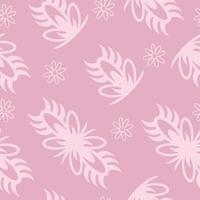 Seamless pattern with a soft pink pattern on a dark pink background vector