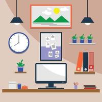 workspace flat illustration vector