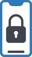 mobile lock vector illustration on a background.Premium quality symbols.vector icons for concept and graphic design.