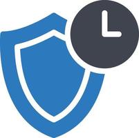shield time vector illustration on a background.Premium quality symbols.vector icons for concept and graphic design.
