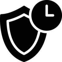 Ilustración de vector de tiempo de protección en un fondo. Símbolos de calidad premium. Iconos vectoriales para concepto y diseño gráfico.