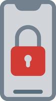 mobile lock vector illustration on a background.Premium quality symbols.vector icons for concept and graphic design.
