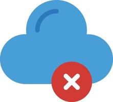 Ilustración de vector de cancelación de nube en un fondo. Símbolos de calidad premium. Iconos vectoriales para concepto y diseño gráfico.