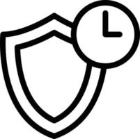 Ilustración de vector de tiempo de protección en un fondo. Símbolos de calidad premium. Iconos vectoriales para concepto y diseño gráfico.