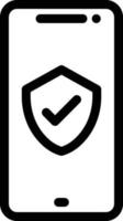 mobile shield vector illustration on a background.Premium quality symbols.vector icons for concept and graphic design.
