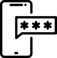 mobile password vector illustration on a background.Premium quality symbols.vector icons for concept and graphic design.