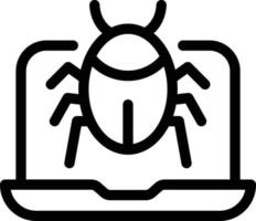 laptop bug vector illustration on a background.Premium quality symbols.vector icons for concept and graphic design.