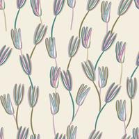 seamless hand drawn abstarct flower pattern background, greeting card or fabric vector