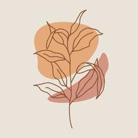 hand drawn line flower vector