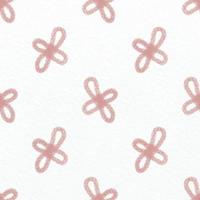 seamless hand drawn pink flower pattern on paper texture background, greeting card or fabric vector