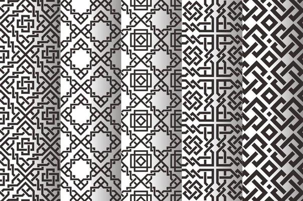 seamless islamic arabic geometric pattern vector art