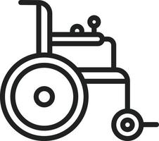 Motorized Wheelchair Line Icon vector